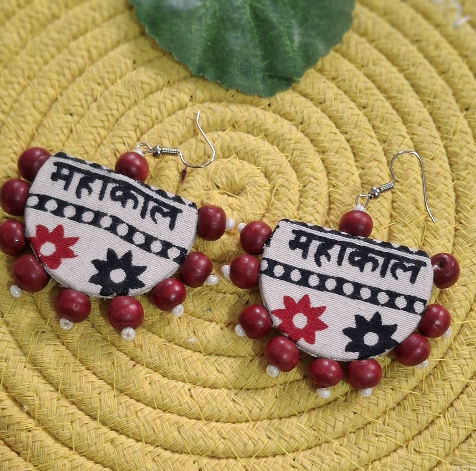 madhubani script elegance earrings madhubani script elegance earrings