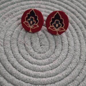 crimson ajrakh petal studs