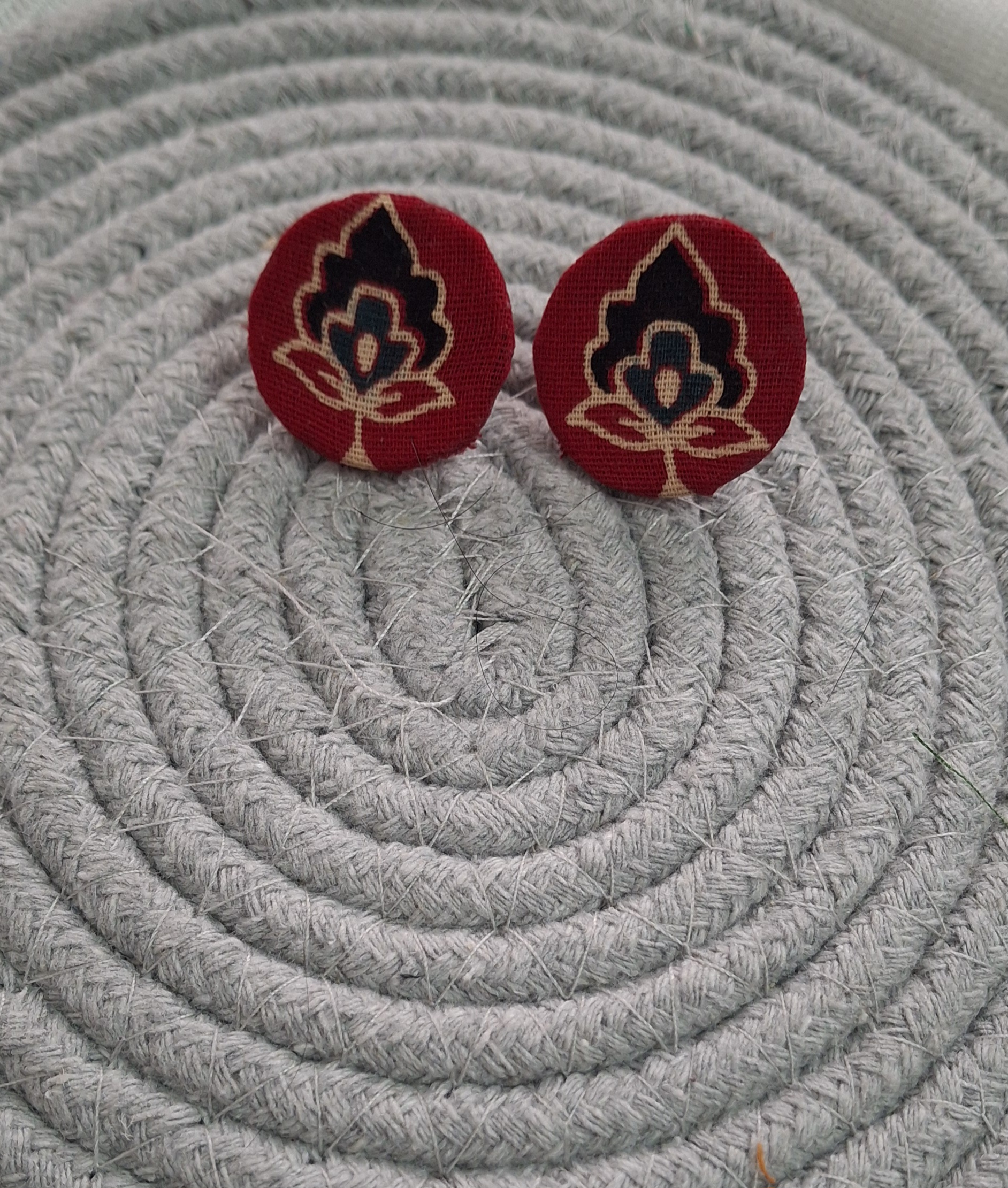 royal lotus fabric stud earrings royal lotus fabric stud earrings