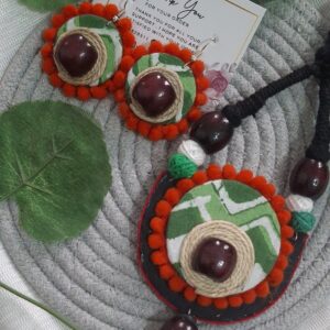 rustic bloom fabric jewelry set