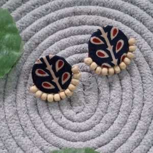 midnight ajrakh bloom studs