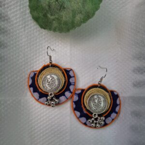 indigo folk charm earrings
